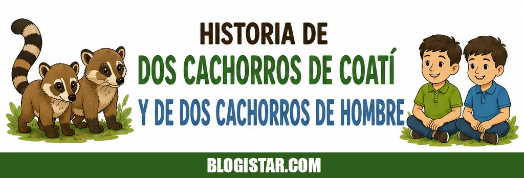 Historia de dos cachorros de coatí y de dos cachorros de hombre